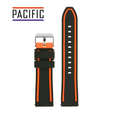 PASEK U14 - 1.12 - CZARNY / POMARAŃCZOWY - 20MM