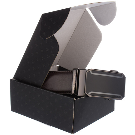 PASEK DO SPODNI AP 01-006 DARK BROWN - PAKIET 5 SZTUK