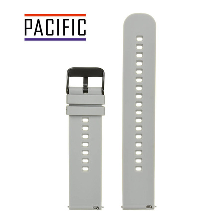 PASEK U27 - 32/BL - JASNY SZARY / CZARNY - 22mm