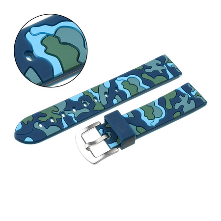 PASEK U13 - 16 - NIEBIESKI / MORO - 24MM