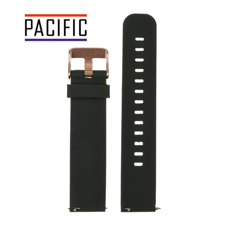 PASEK U15 - 1/RG - CZARNY / RÓŻOWY ZŁOTY - 20MM