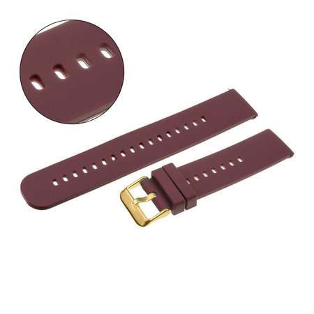 PASEK U27 - 18/RG - FIOLETOWY / RÓŻOWE ZŁOTO - 22mm