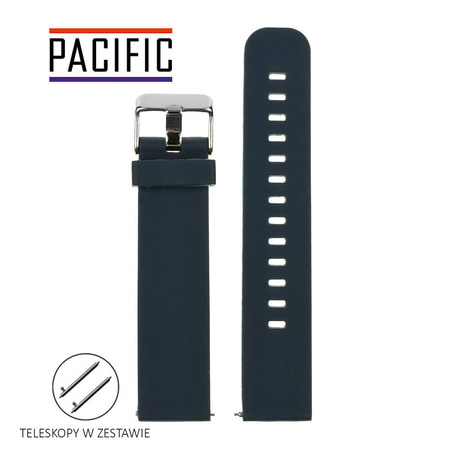 PASEK U15 - 5/S - GRANATOWY / SREBRNY - 20MM