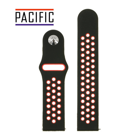 PASEK U11 - 1.6 - CZARNY / CZERWONY - 22MM