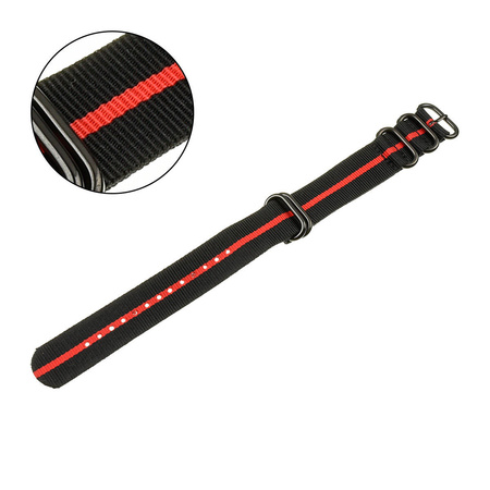 PASEK PARCIANY N01 - N97/B - WIELOKOLOROWY / CZARNY - 18MM