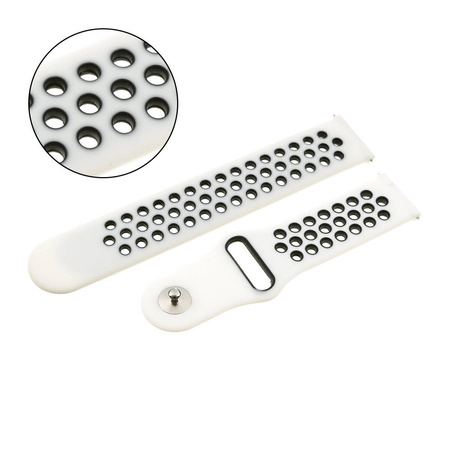 PASEK U11 - 22.1 - BIAŁY / CZARNY - 22MM