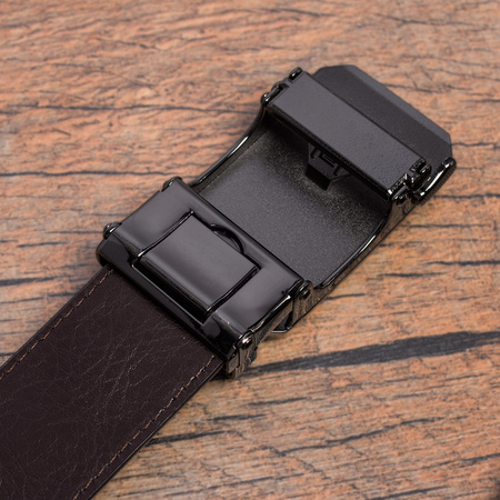 PASEK DO SPODNI AP 01-008 DARK BROWN - PAKIET 5 SZTUK