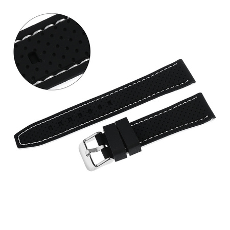 PASEK U17 - 1.22 - CZARNY / BIAŁY - 20mm