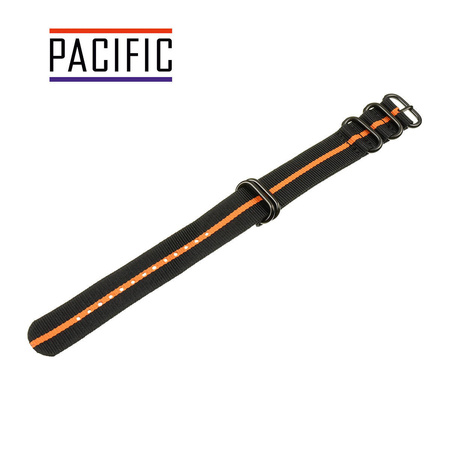 PASEK PARCIANY N01 - N98/B - WIELOKOLOROWY / CZARNY - 22MM