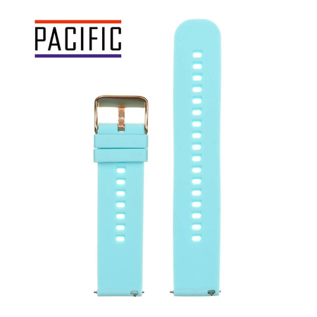 PASEK U27 - 19/RG - JASNY NIEBIESKI / RÓŻOWE ZŁOTO - 18mm