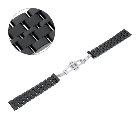 BRANSOLETA - SOLID ZAP. MOT. - MB 66 - 1 - CZARNY - 22mm