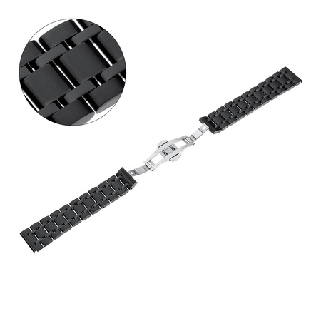 BRANSOLETA - SOLID ZAP. MOT. - MB 63 - 1 - CZARNY - 22mm