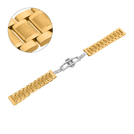 BRANSOLETA - SOLID ZAP. MOT. - MB 60 - 30 - ZŁOTY - 18mm