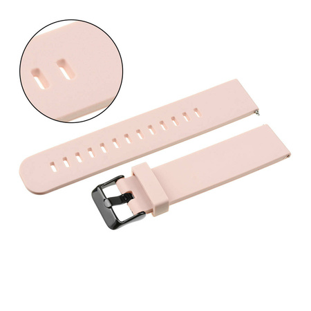 PASEK U15 - 13/B - JASNY RÓŻOWY / CZARNY - 22MM