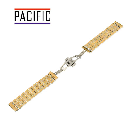 BRANSOLETA - SOLID ZAP. MOT. - MB 55 - 30/31 - ZŁOTY / SREBRNY - 22mm