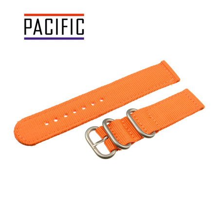PASEK N02 - 12/SL - POMARAŃCZOWY / SREBRNY - 24MM