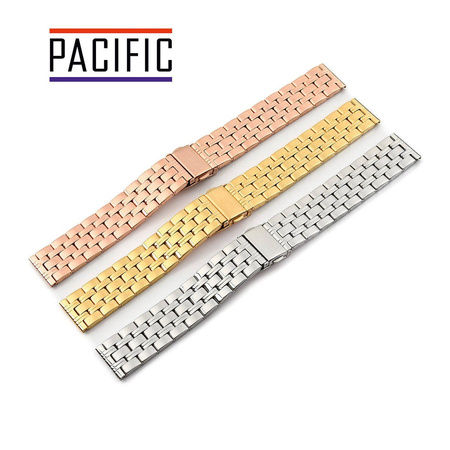 BRANSOLETA STALOWA SLIM - MODEL 45 - 33 - RÓŻOWY ZŁOTY - 18mm