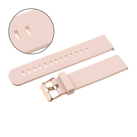 PASEK U15 - 13/RG - JASNY RÓŻOWY / RÓŻOWY ZŁOTY - 22MM