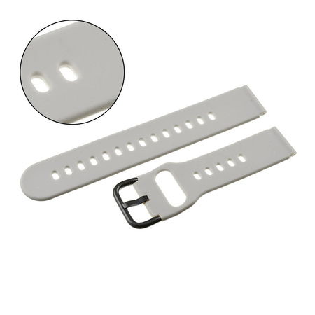 PASEK U01 - 32/B - JASNY SZARY / CZARNY - 20MM