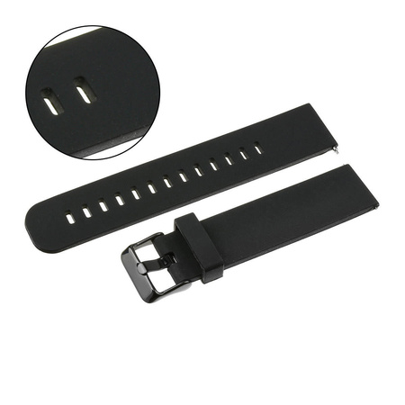 PASEK U15 - 1/B - CZARNY / CZARNY - 22MM