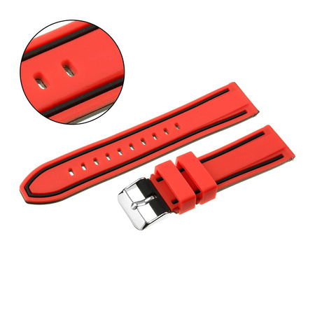 PASEK U14 - 6.1 - CZERWONY / CZARNY - 22MM