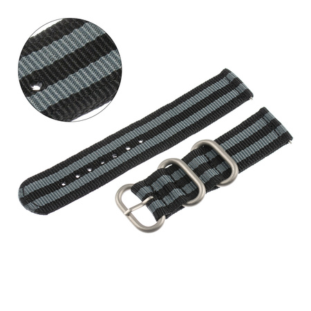 PASEK N02 - N95/SL - WIELOKOLOROWY / SREBRNY - 22MM