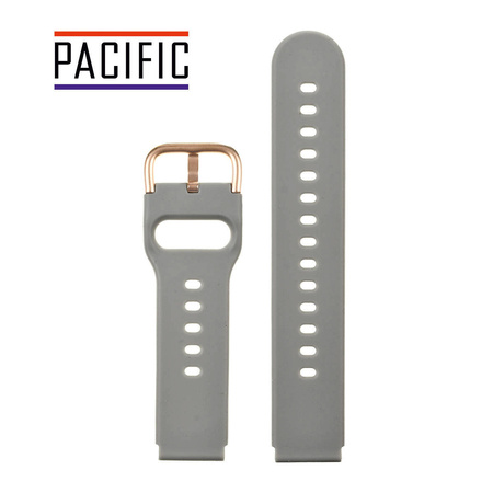 PASEK U01 - 7/RG - CIEMNY SZARY / RÓŻOWY ZŁOTY - 22MM