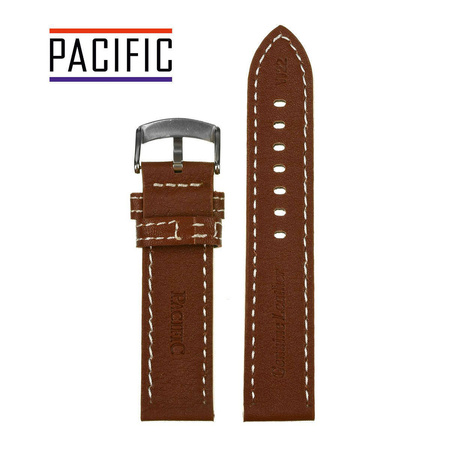 PACIFIC W22 - 8.22 - ŚREDNI BRĄZ / BIAŁA NIĆ - 22MM