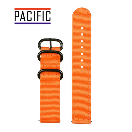 PASEK N02 - 12/B - POMARAŃCZOWY / CZARNY - 22MM