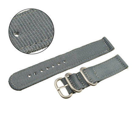 PASEK N02 - 7/SL - SZARY / SREBRNY - 20MM