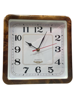 ZEGAR KWARCOWY KWADRAT  2011 BRĄZOWY