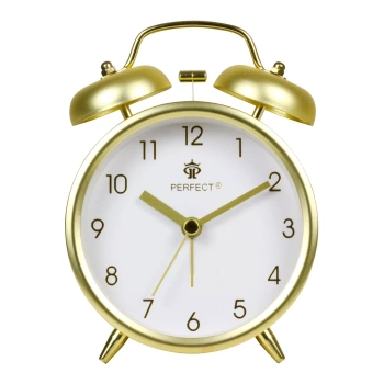 BUDZIK TB09805-02 ZŁOTY / BIAŁA TARCZA