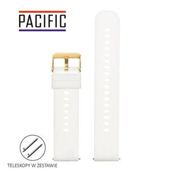 PASEK U27 - 22/G - BIAŁY / ZŁOTY - 22mm