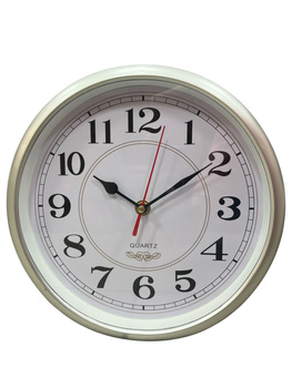 ZEGAR KWARCOWY OKRĄGŁY 2012 SREBRNY