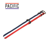 PASEK PARCIANY N01 - N93/B - WIELOKOLOROWY / CZARNY - 22MM