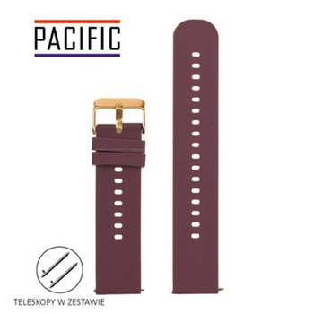 PASEK U27 - 18/RG - FIOLETOWY / RÓŻOWE ZŁOTO - 22mm