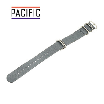 PASEK PARCIANY N01 - 7/S - SZARY / SREBRNY - 18MM