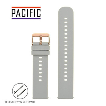 PASEK U27 - 32/RG- JASNY SZARY / RÓŻOWE ZŁOTO - 22mm