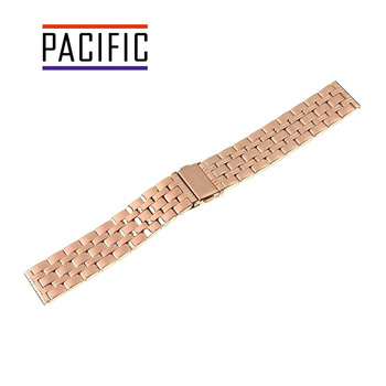 BRANSOLETA STALOWA SLIM - MODEL 45 - 33 - RÓŻOWY ZŁOTY - 20mm