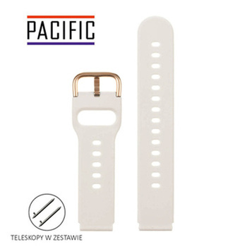 PASEK U01 - 17/RG - BEŻOWY / RÓŻOWY ZŁOTY - 22MM