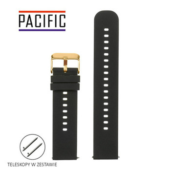 PASEK U27 - 1/G - CZARNY / ZŁOTY - 20mm