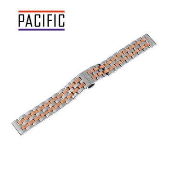 BRANSOLETA - SOLID ZAP. MOT. - MB 52 - 31/33 - SREBRNY / RÓŻOWY ZŁOTY - 24mm