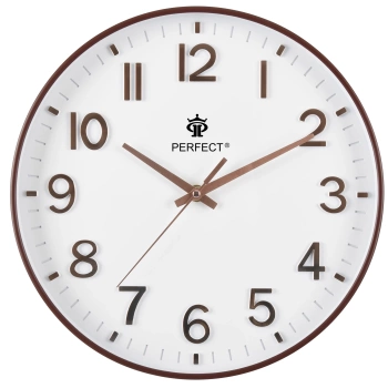 ZEGAR ŚCIENNY PW603-1700-4 BRĄZOWO/BIAŁY