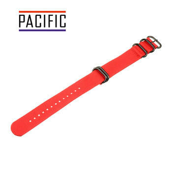 PASEK PARCIANY N01 - 6/B - CZERWONY / CZARNY - 22MM