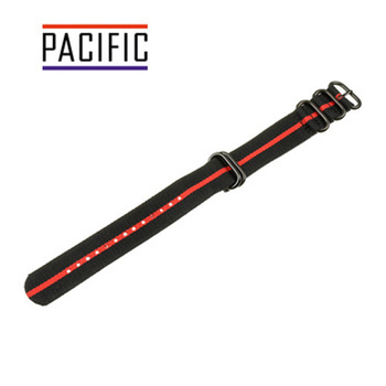 PASEK PARCIANY N01 - N97/B - WIELOKOLOROWY / CZARNY - 18MM