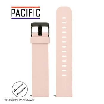 PASEK U15 - 13/B - JASNY RÓŻOWY / CZARNY - 22MM