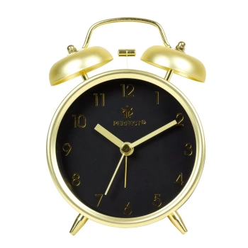 BUDZIK TB09805-02 ZŁOTY / CZARNA TARCZA