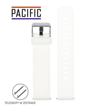 PASEK U15 - 22/S - BIAŁY / SREBRNY - 24MM