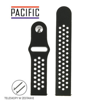 PASEK U11 - 1.7 - CZARNY / CIEMNY SZARY - 20MM