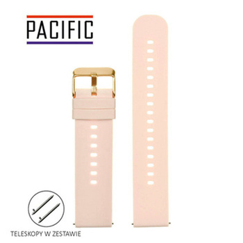 PASEK U27 - 13/G - JASNY RÓŻ / ZŁOTY - 22mm